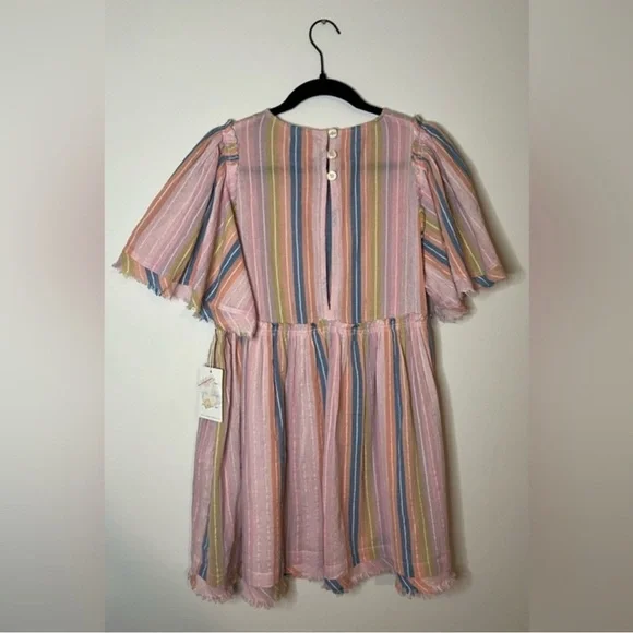Show Me Your Mumu Brooks Babydoll Mini Dress Paradise Stripe Small NWT Cotton - Picture 9 of 14